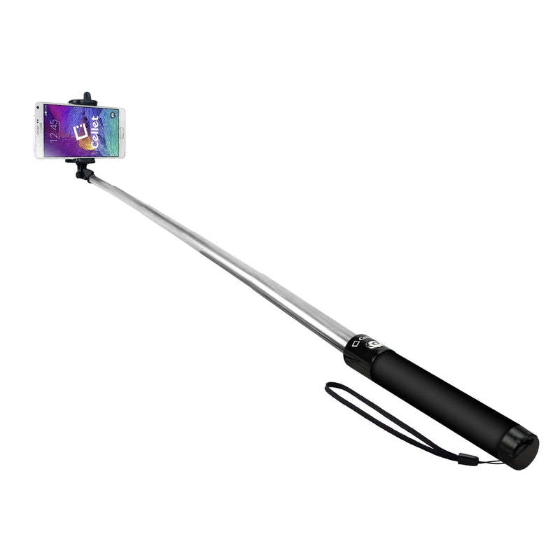 Self-Portrait Stick: Cellet Premium Wireless Selfie Stick Extendable and Adjustable Compatible to Apple iPhone 15, 15 Plus, 15 Pro, 15 Pro Max, Galaxy S24, S24+, S24 Ultra and More