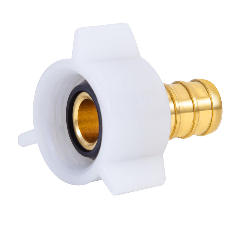[AUSTRALIA] - Pex 1/2" Pex x 1/2" Female NPT Swivel Adapter Barb Crimp Brass Fittings,PEX 1/2inch NPT Female Threaded Swivel Adapter NPSM Brass Crimp Fittings,for PEX Tubes(6PCS 1/2" Straight) 6PCS 1/2" Straight 