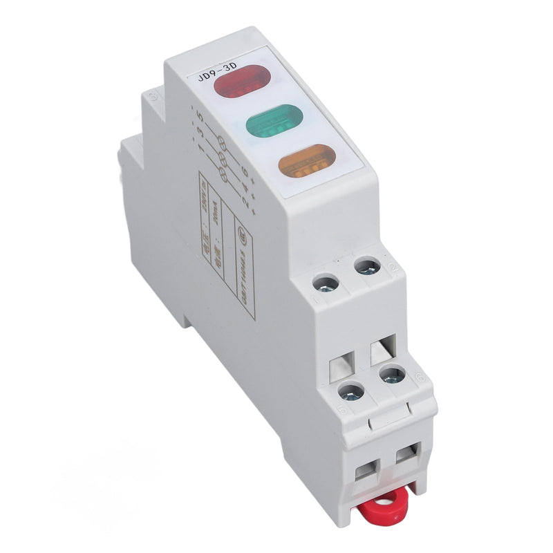 DIN Rail Indicator Light, Red Yellow Green LED Indicator Lamp for AC 50Hz 60Hz Circuits, LED Guide Rail Indicator Lights for Magnetic Starter Contactor