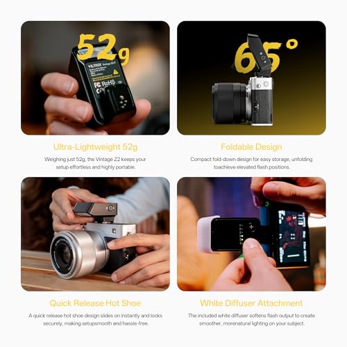 VILTROX Vintage Z2 Foldable TTL Mini Speedlite Flash for Fujifilm Camera Vintage Z2-for Fujifilm