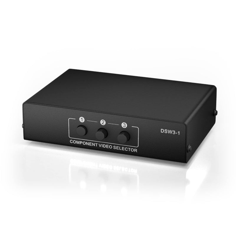 [AUSTRALIA] - Component AV Video Switch Box 3 in 1 Out, BolAAzuL 3 Port 5 RCA YPbPr Cable RGB Component AV Switcher Selector Converter 3-Way Plug & Play for Retro Gaming PS2 Wii Xbox DVD Player TV 3X1 Switch 
