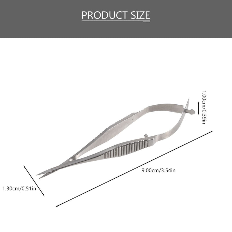 FOMIYES Microsurgical Scissors Unique Design Needle Holder Straight and Curved Flat Handles Suture Binding Pliers Micro Ophthalmic Surgical Instrument