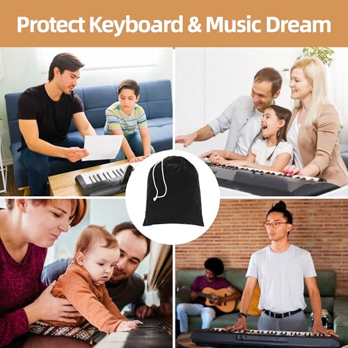 Grand Piano Keyboard Dust Cover, Music Stretchy Dirt Proof Keyboard Cover With Durable Elastic & Cord Lock Must Have Piano Accessories Grand