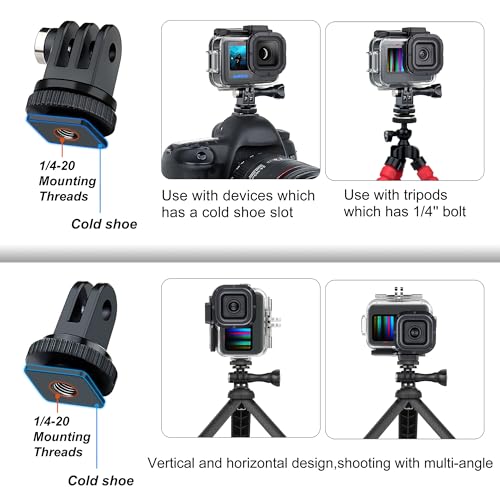 SOONSUN Waterproof Case with Dive Filter for GoPro Hero 13 12 11 10 9 Black Waterproof Case+Filters for Hero 13 12 11 10 9