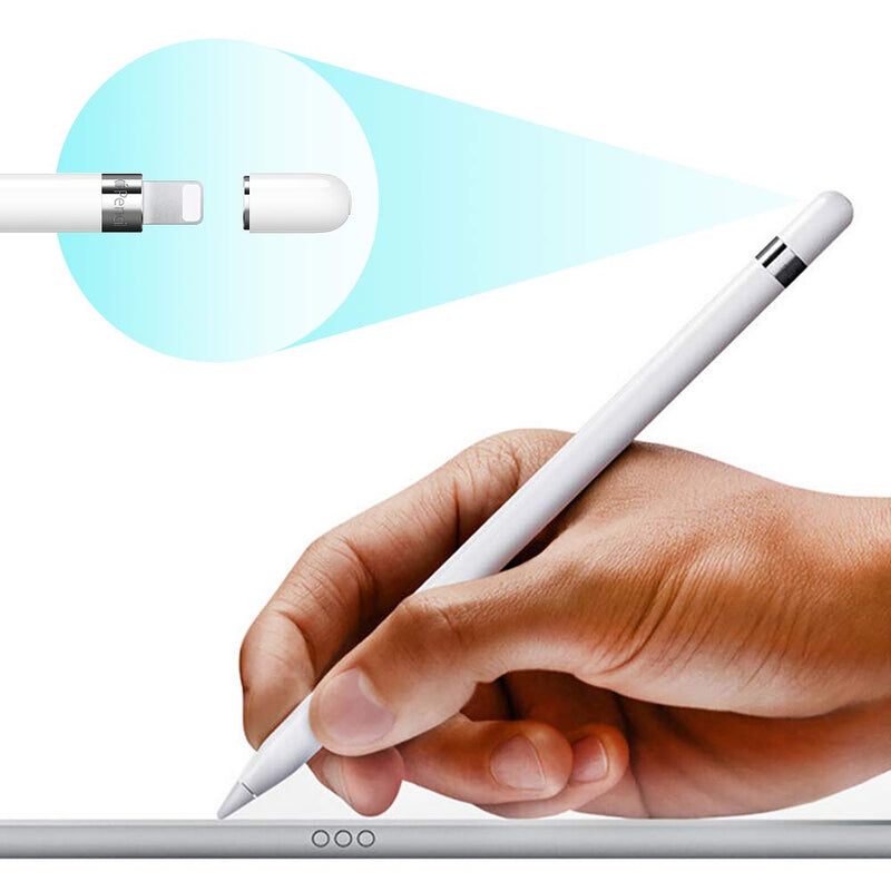 TITACUTE Replacement for Apple Pencil Cap iPencil Magnetic Cap for Apple Pen Stylus for iPad Pro 10.5 inch 12.9 inch 9.7 inch White