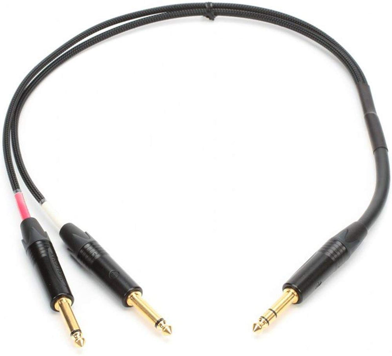 [AUSTRALIA] - Mogami GOLD INSERT TS-06 Insert Cable, 1/4" Straight TRS Male Plug to Dual 1/4" Straight TS Male Plug Send/Receive Connectors, Gold Contacts, 6 Foot 