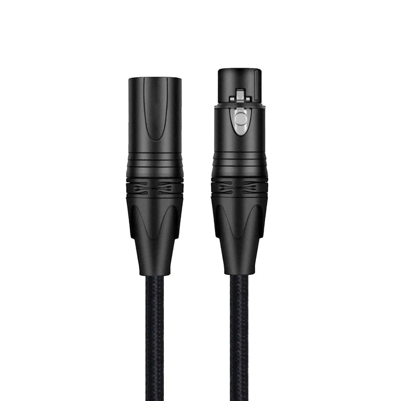 [AUSTRALIA] - XLR Cable, Male to Female Audio Cables 25ft 1 Packs, Noise-Canceling, Premium Balanced Microphone Patch Cords 3-pin XLR Mic Cables Oxygen-Free Copper (OFC) Mic Cord for Speaker, Mixer, Studio 25 Feet-1Pack-Black 