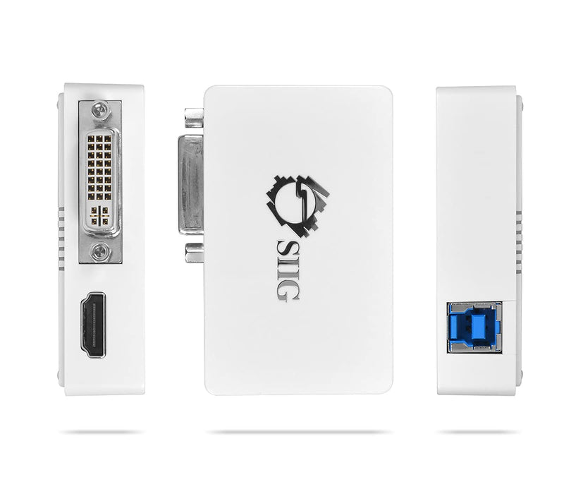 SIIG USB 3.0 to HDMI/DVI Dual Monitor Adapter, 1920x1080p (Full HD) and 2048x1152, Video Graphics Adapter Compatible with DisplayLink Supports MacOS and Windows, JU-H20511-S1 | Add two displays through USB 3.0 on Windows or macOS; Apple M1 support and ...