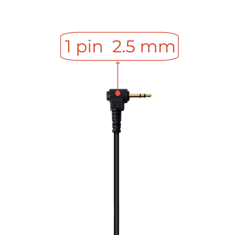 1 Pin 2.5mm D Shape Walkie Talkie Earpiece Headsets with PTT Mic，for Motorola Radios Talkabout Series Two-Way Radios （2 packs）