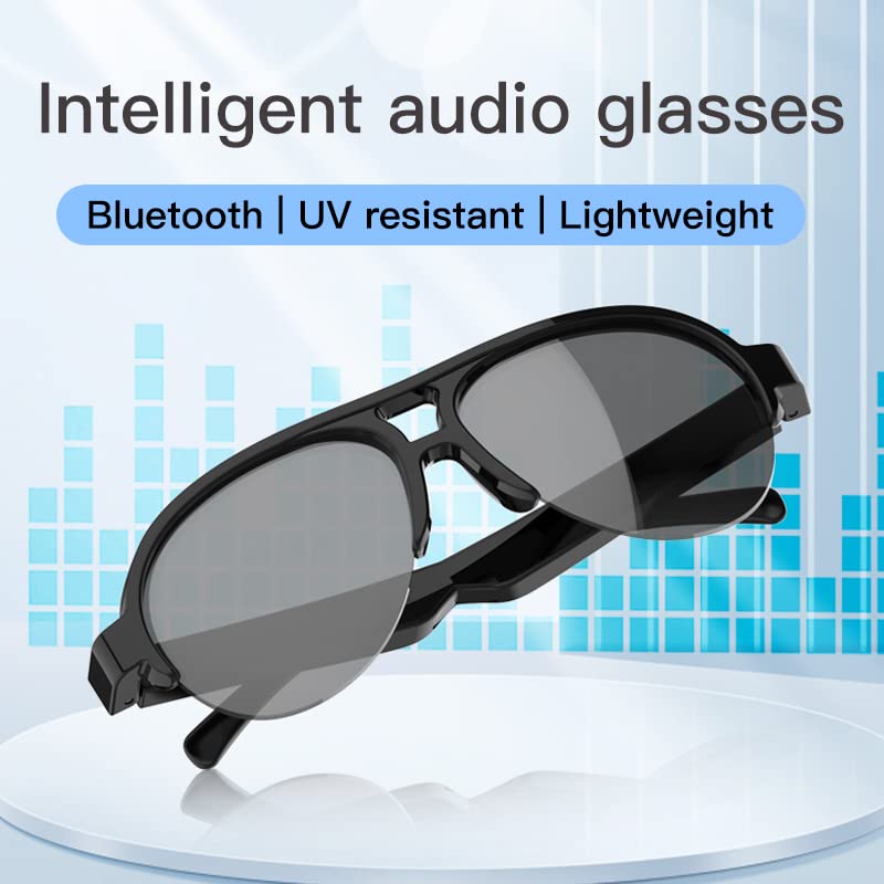 F08 Smart Glasses,Wireless Bluetooth Smart Sunglasses,IP4 Waterproof,Open Ear sound Speakers, Blue light Filter & Polarized Sunglasses Lenses,Connect Mobile Phones and Tablets
