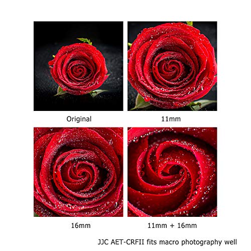 JJC RF Mount Auto Focus Macro Extension Tube Set & RS-60E3 Remote Switch Shutter Release Cord for Canon EOS R/RP / R6 / R6 Mark II / R7 / R8 / R10 / R100 Cameras