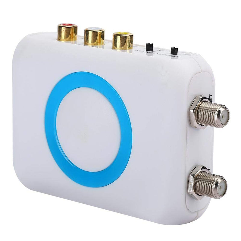 RF Modulator, Professional High Definition RF Video HD Modulator for PLL Controlled, HD Input to A/V Output and RF Output, Support NTSC and PAL TV Format Output