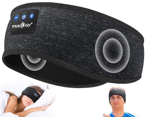 MUSICOZY Sleep Headphones Wireless Bluetooth Headband, Music Sports Sleeping Headband Headphones for Workout, Jogging, Yoga