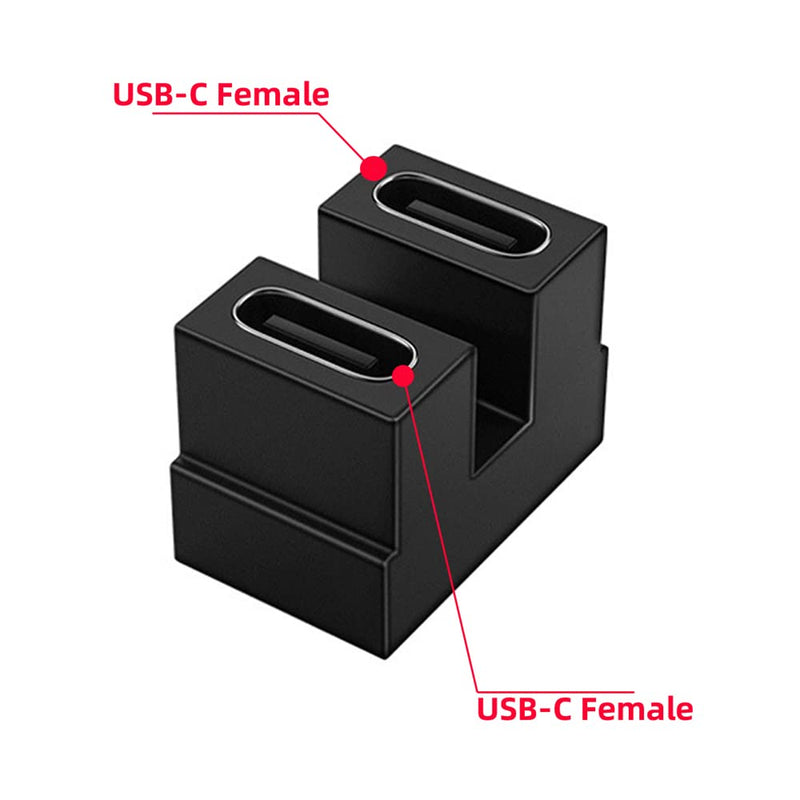 NFHK 40Gbps USB4 Type C Female to Female Coupler Extender Power Data Video Adapter for NS Switch & Phone & Laptop