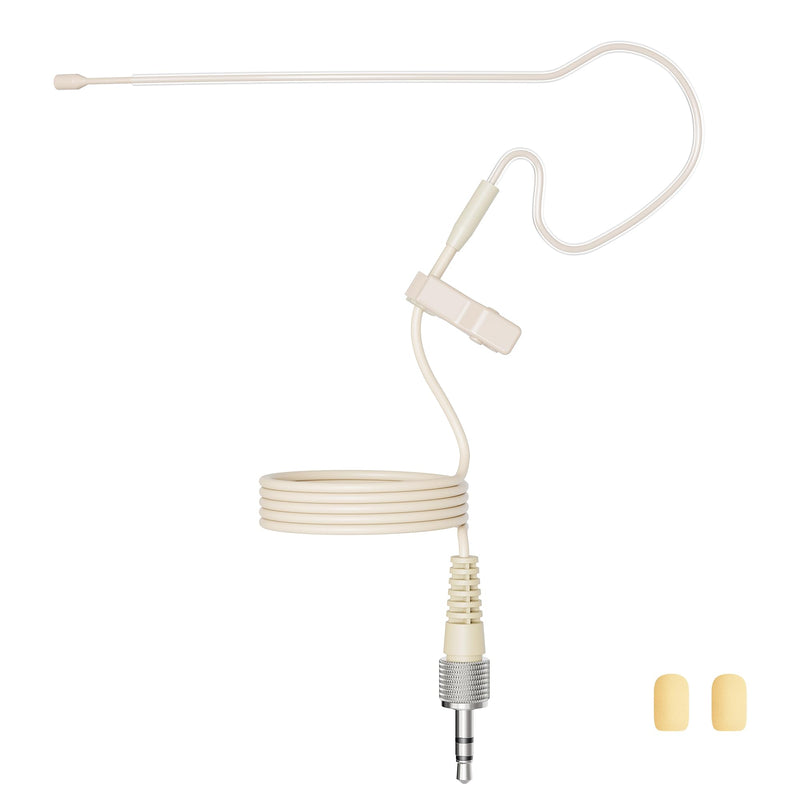 J K Low Profile Light-Weight Headset Headworn Earhook Microphone MIC-J S90 Compatible with Sennheiser Wireless System