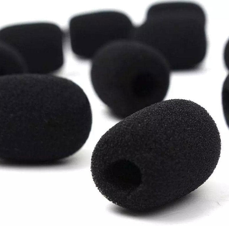 10pcs Black Mini Foam Microphone Windscreens,microphone Cover Foam,headset Microphone Pads,lapel Headset Microphone Windscreens,foam Microphone Covers,high Density Foam for Headset Protection Covers