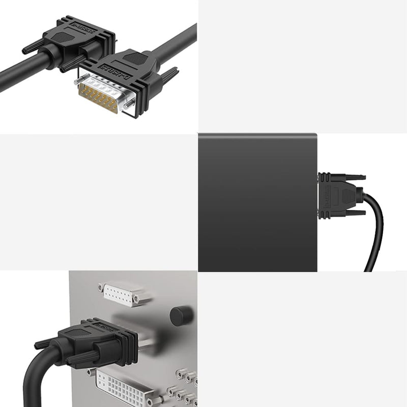 10ft DB15 RS232 15 Pin Serial Extension Cable, Male to Female 15-Pin Gold Plated Connecter Straight Through Cord
