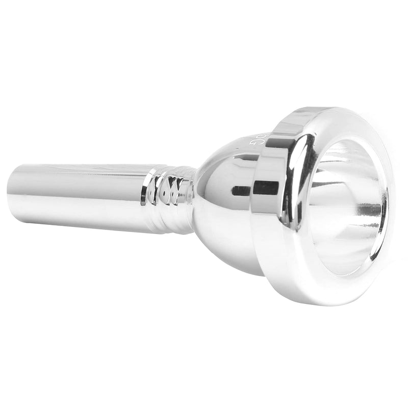 Tenor Large Shank Mouth Piece,Trombone Mouthpiece,Metal 12.7mm 5G Wind Instrument Accessory Replacement (Silver) Silver