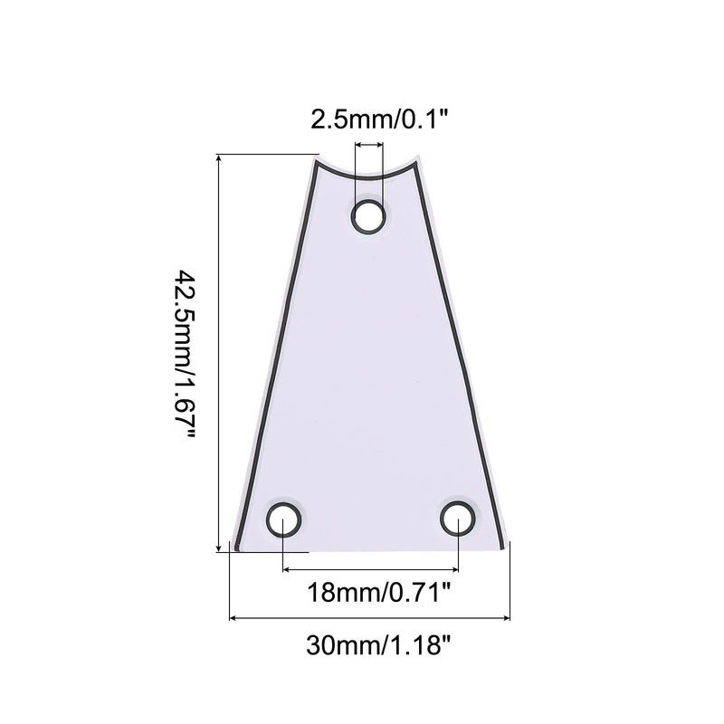 [AUSTRALIA] - PATIKIL Metal Guitar Rod Cover Plate 3 Ply 3 Holes White for Electric Guitar Bass Accessory 2pcs 