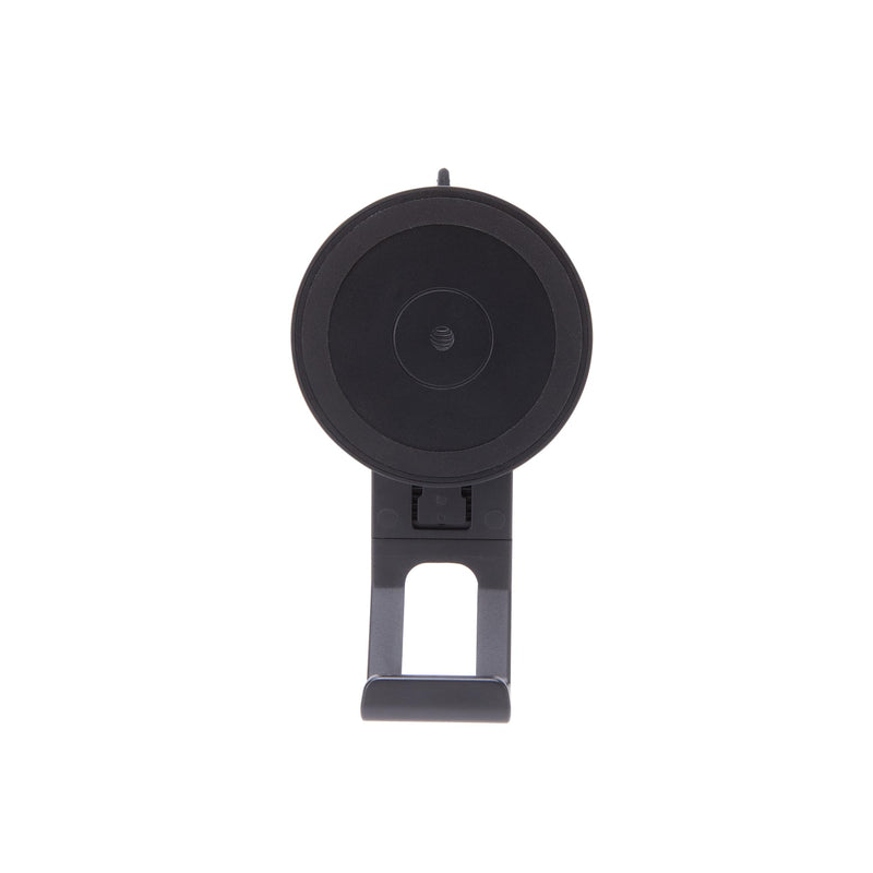 AT&T Qi Certified Case-Friendly Wireless Magnetic Charging Car Dock for Apple iPhone, Google Pixel, and Samsung Galaxy (Black) Black / Circle