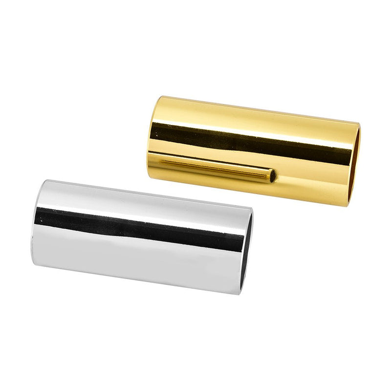 2Pcs Guitar Slide, Guitar Slides for Electric Brass Slide and Stainless Steel Slides for Guitar, Bass, Medium Performance Accessories Lap Steel Guitar Slide Lap Steel Guitar Slide