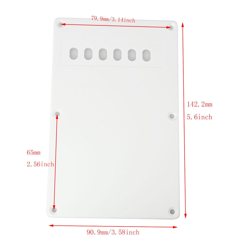 Guitar Back Plate DGBRSM 2pcs Pickguard Tremolo Cavity Cover Backplate with Screws Suitable for SQ, ST Series Electric Guitar Rear Cover (Black, White)