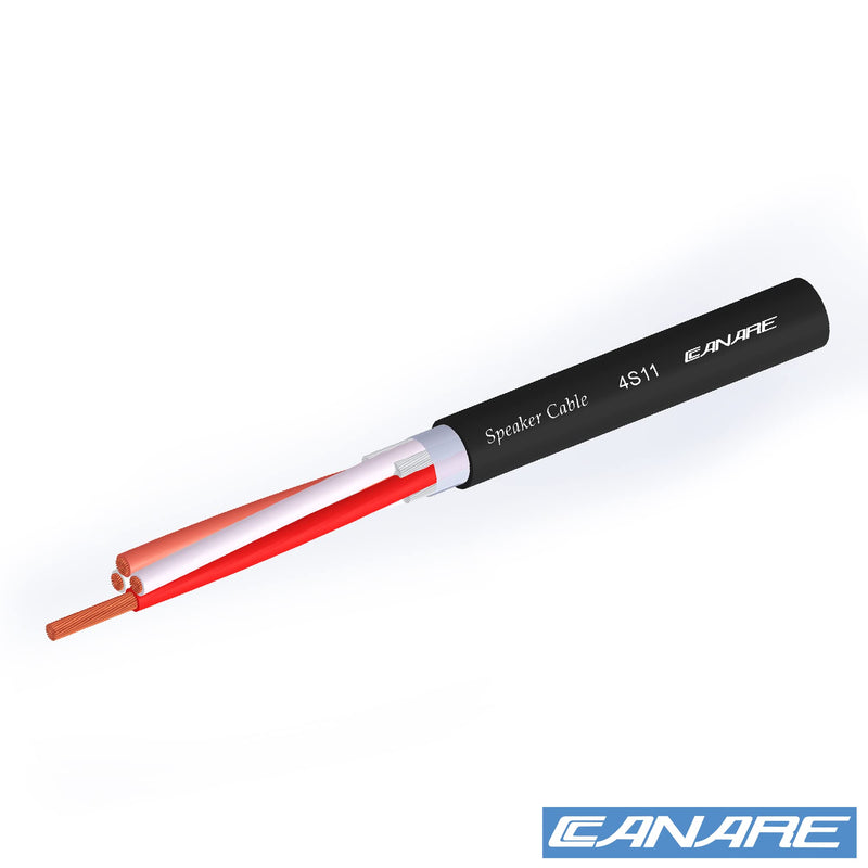 [AUSTRALIA] - WORLDS BEST CABLES 6 Foot - Canare 4S11 – Audiophile Grade - HiFi Star-Quad Speaker Cable Pair with Eminence Gold Banana & Spade Connectors 