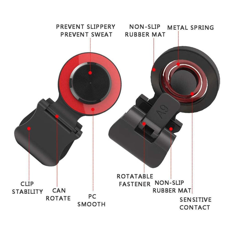 Red Mobile Phone Joystick Gaming Controller,Aim Keys L1R1 and Gamepad Rules of Survival,Cellphone Game Trigger,Battle Royale Sensitive Shoot Mobile Phone Game Finger Covers Wrap, Accessories