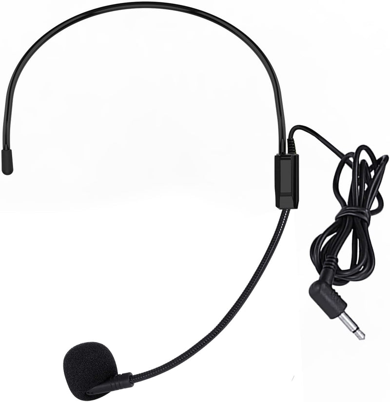 SHIDU Flexible Costume Microphone Headset,Original Sound Adjustable Wired Microphone with 3.5mm Audio Plug for Voice Amplifier Speakers