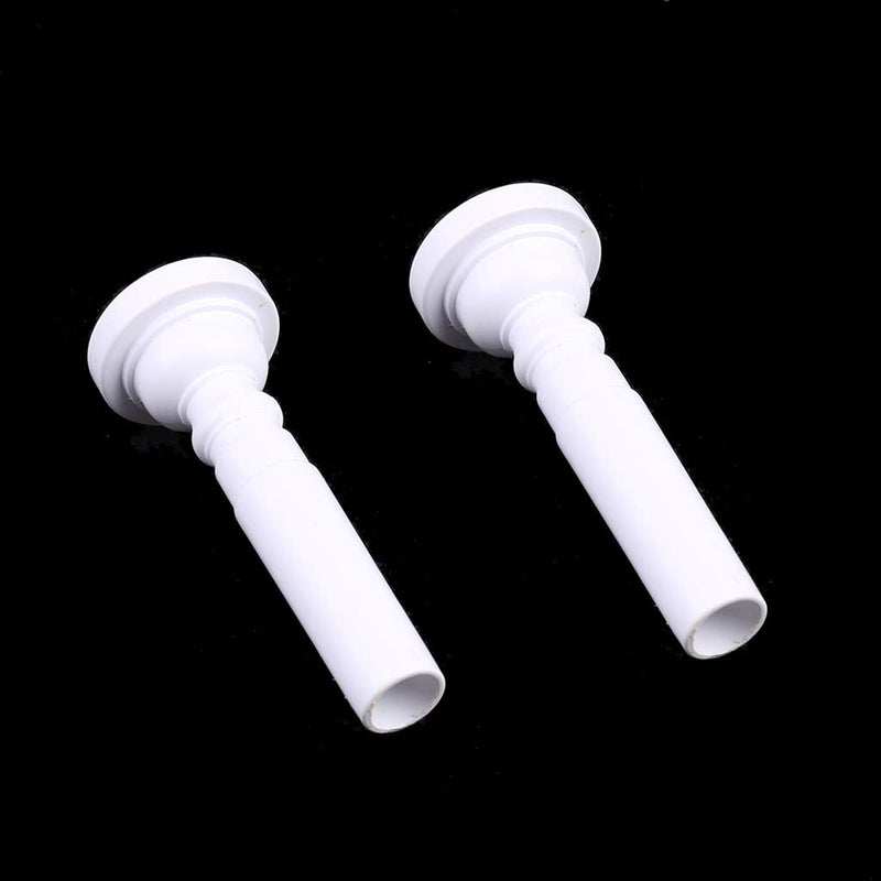 [AUSTRALIA] - 2Pcs Food Grade Plastic Trumpet Mouthpiece for Beginner Musical Trumpet Mouthpiece Replacements Shaped Trumpet Black 