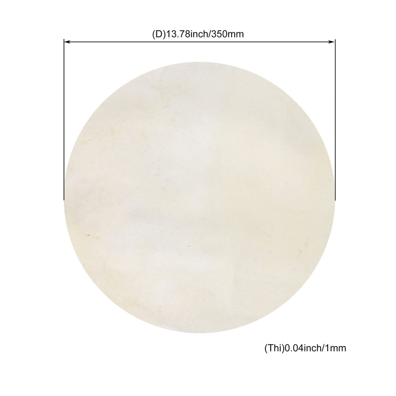 BQLZR 35cm Diameter Goat Skin Round Drums Head for Bongo Drum Parts Beige Pack of 2