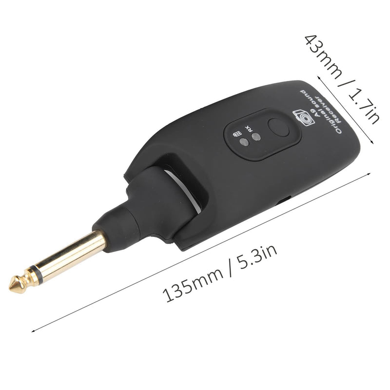 Guitar Transmitter Receiver,Guitar Musical Instrument Accessories, System USB Cable A9 2.4GHz (Black) Black
