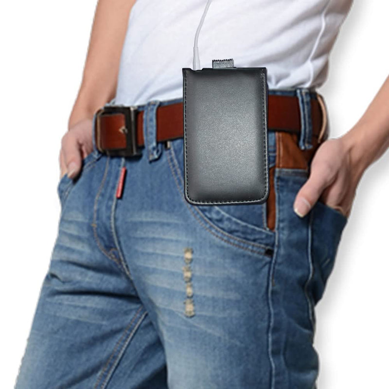 V-TOP Leather Case for Apple iPod Video Classic 80G 120G 160G 60G Classic Protective with Movable Belt Clip Black