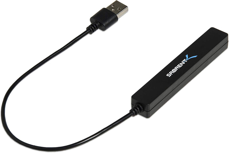 SABRENT 4 Port Portable USB 2.0 Hub (9.5" Cable) for Ultra Book, MacBook Air, Windows 8 Tablet PC (HB-MCRM) 4-Port