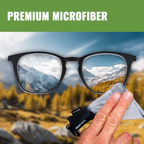 SPUDZ Ultra Microfiber Lens Cleaner with Closeable Bottom – Clip-On Pouch, Washable – for Binoculars, Scopes, Glasses, Screens | Ultra Avocado, 6 x 6 Inch (2-Pack) 6 x 6 Inch (2-Pack)