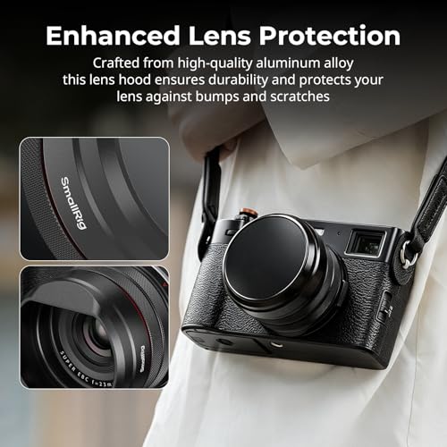 SmallRig X100VI Square Lens Hood Sun Shade, Shading Hood for FUJIFILM X100VI / X100V, Lens Hood Sun Shade,Aluminum Alloy, Anti-Scratch Protective Cover, Compatible with Filters,Anti-Glare- 5848 Black
