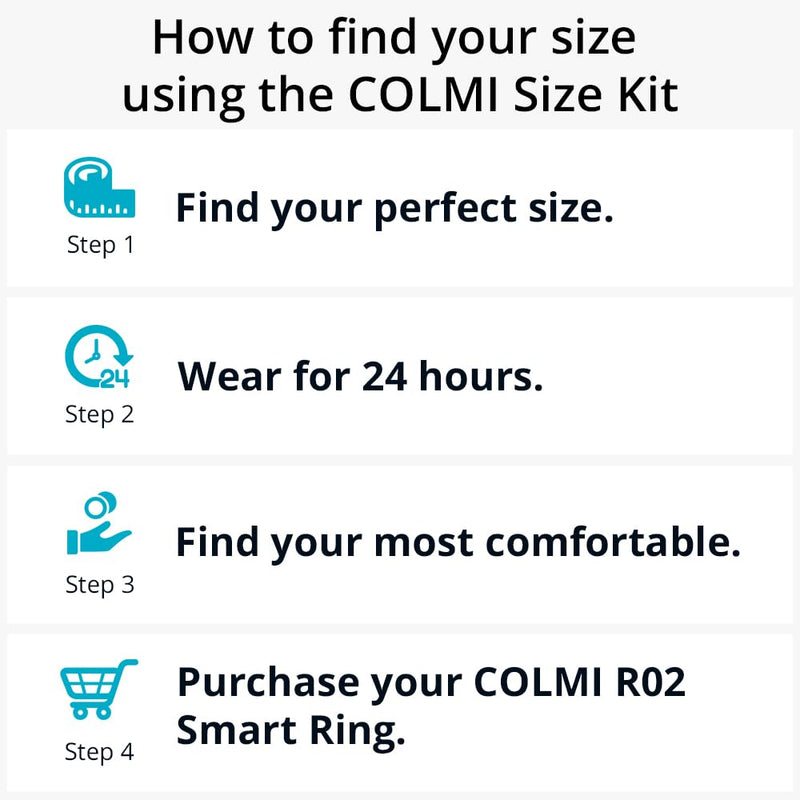COLMI R02 Smart Ring with Sizing Kit - No Subscription Fee - Sleep, Heart Rate, SpO2 Monitor - Health Tracking. (Rose Gold 7#)