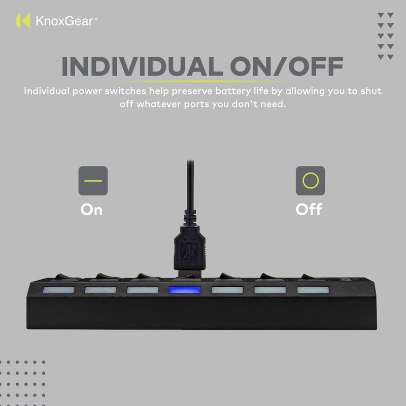 Knox Gear Universal 7-Port 2.0 USB Hub
