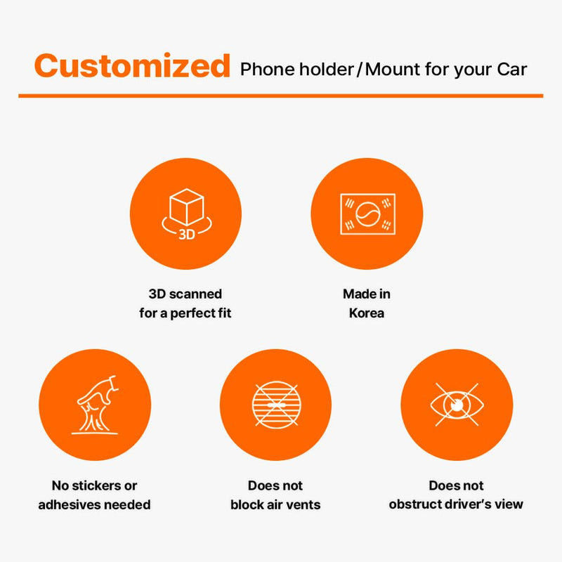 FICS Car Phone Holder Mount for Hyundai Palisade 3rd Gen LX3 2025–2026 Model-Year — Custom-Fit Side Display Mount
