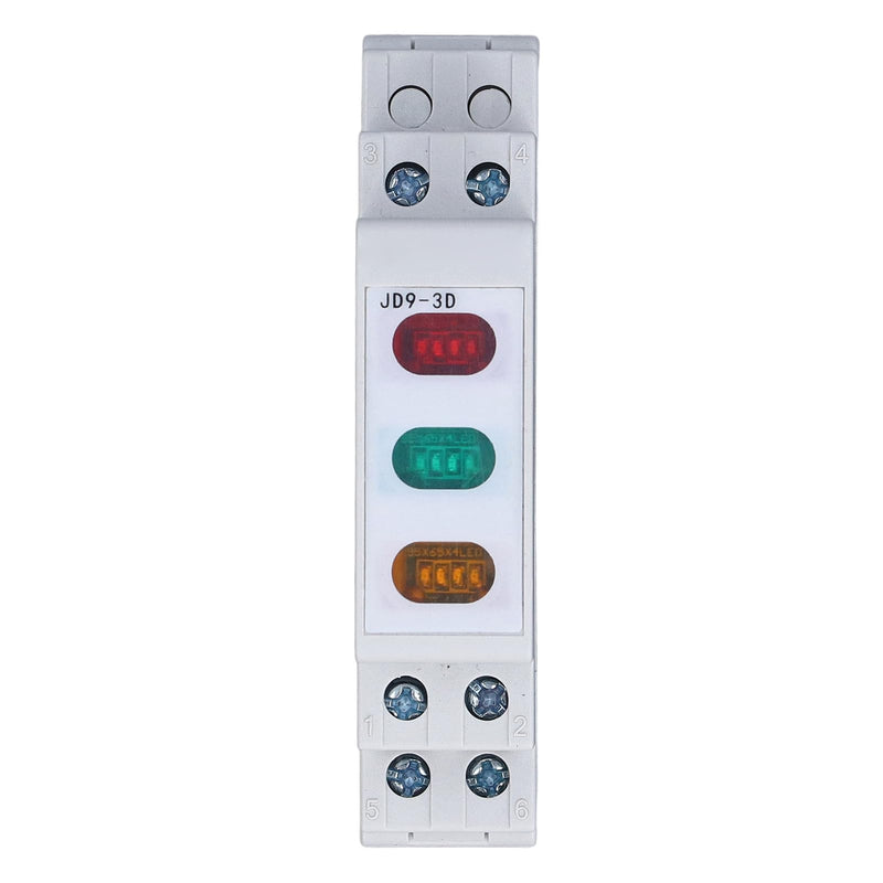 DIN Rail Indicator Light, Red Yellow Green LED Indicator Lamp for AC 50Hz 60Hz Circuits, LED Guide Rail Indicator Lights for Magnetic Starter Contactor