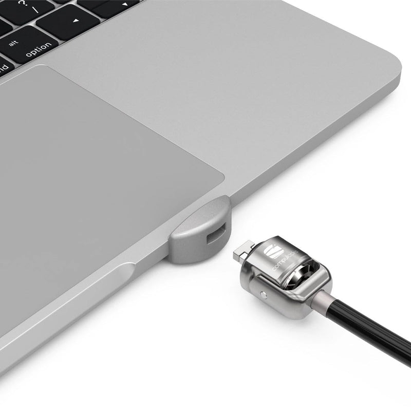 Compulocks Ledge Lock Adapter for MacBook Pro 14" M1, M2 & M3 with Keyed Cable Lock Silver