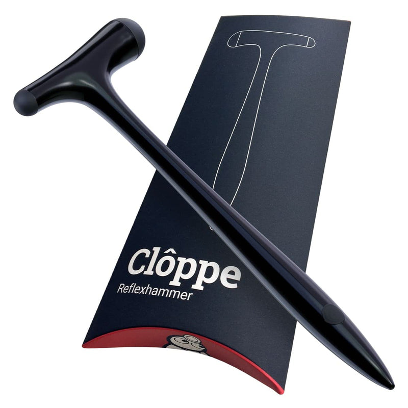 DocCheck Thïngs "Clôppe" Reflex Hammer - Red Dot Design Award 2022, Neurological Reflex Hammer According to Trömner, Pointed Handle for Skin and Surface Reactions, Aluminium (Black) black