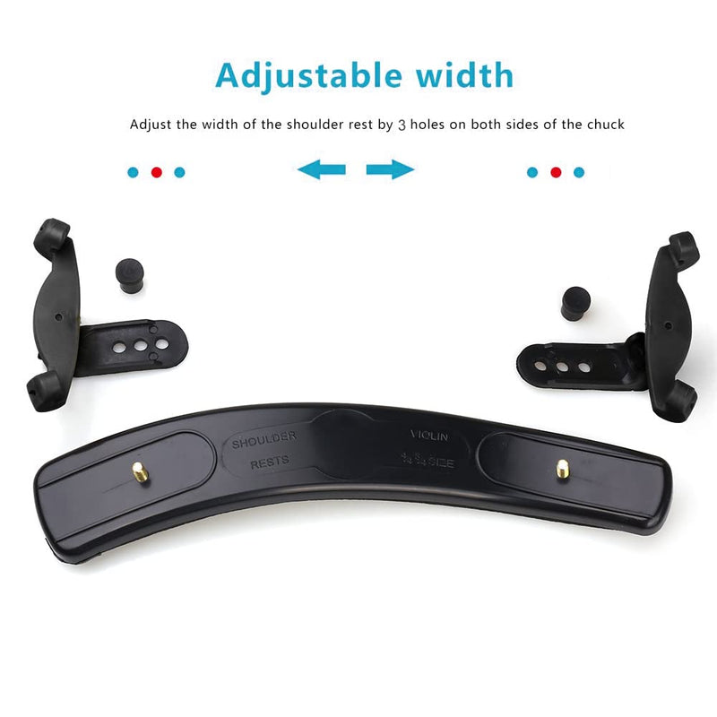 [AUSTRALIA] - NANYI 4/4 Violin Shoulder Rest Collapsible Adjustable 3/4 Size Violin niversal Type Violin Parts soft Safety Easy to use, High strength sponge (Black) mute and rosin. 