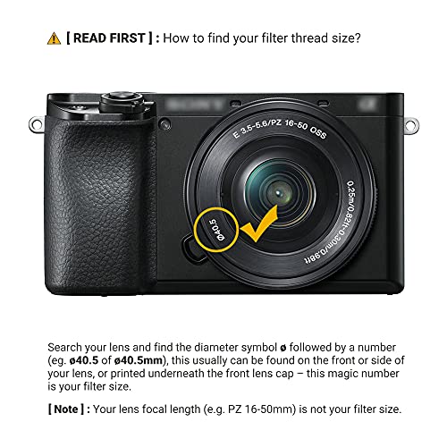 JJC 40.5mm ND Filter ND1000 Fixed 10-Stop Neutral Density for Camera Lens
