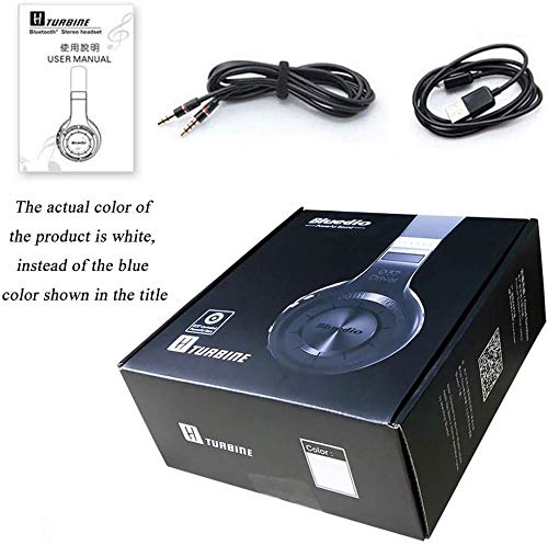 Bluedio H-Turbine Wireless Bluetooth 5.0 Headphones Powerful Bass Over-ear Headset Bulit-in Microphone-Retail package Global release (Black)