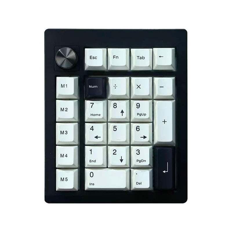 BOYI GMK26 Mechanical Numpad,VIA Programmable BT5.0/2.4GHz/Type-C Hot Swappable Gasket RGB Wireless Number Pad Mini Keyboard Rechargeable Numeric Keypad with Knob(Black) Black