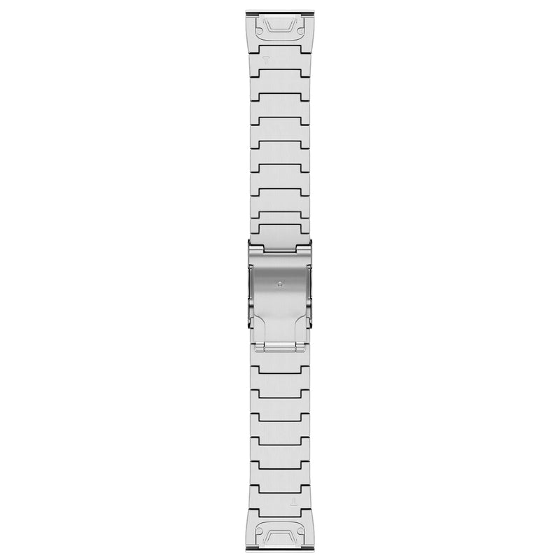 LDFAS Fenix 8/7X/6X/5X Plus Band, 26mm Titanium Metal Quick Release Easy Fit Watch Strap with Double Button Clasp Compatible for Garmin Fenix 7X Pro/6X Pro/5X Plus/Enduro 3/tactix 7 Bands Silver