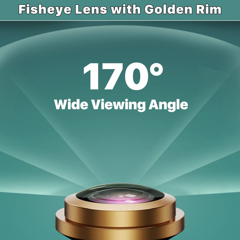 HD Backup/Front/Side View Camera with Gold Rim, GreenYi AHD 720P Reverse Rear Cam for Car, SUV, RV, Trailer, Camper, Van, Pickup, Metal Shell, Adjustable Fisheye Lens, 170 Degree Viewing Angle(Chrome) Chrome