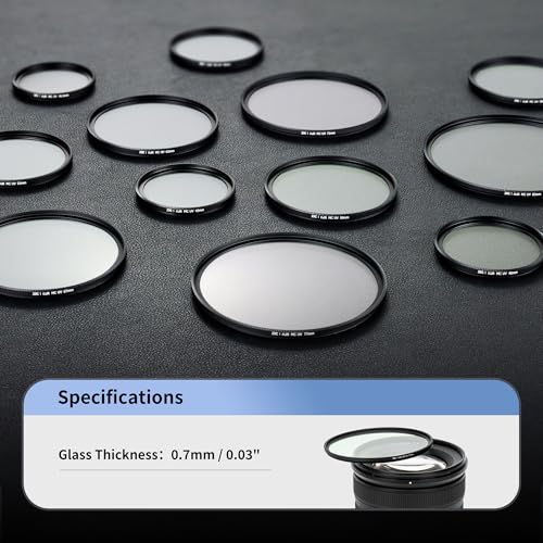 JJC 58mm Low Reflectivity UV Filter for Canon T7 T6 T5 + 18-55mm Kit Lens