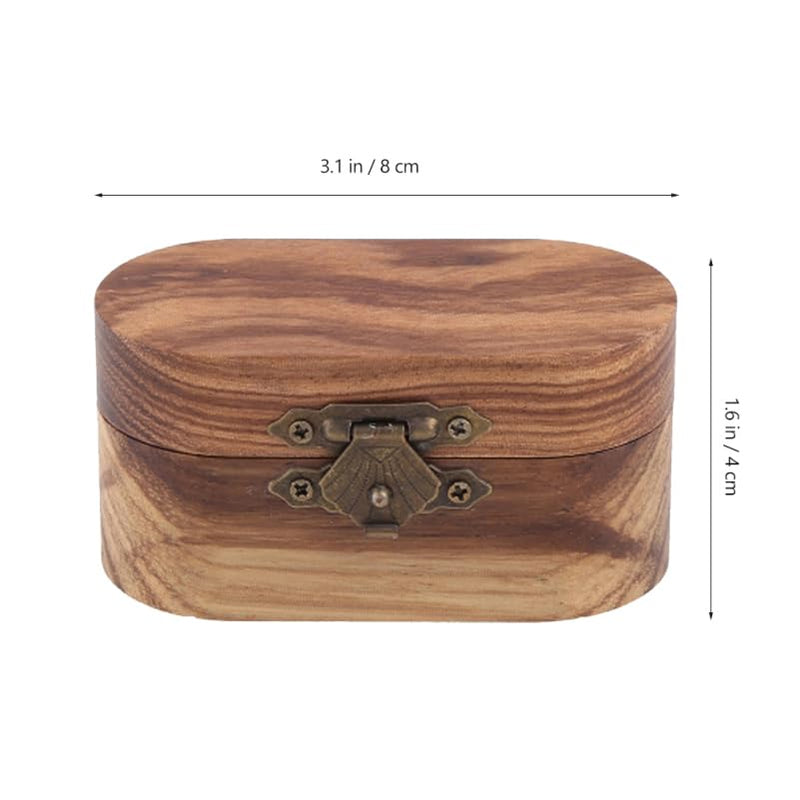 Alasum Pick Storage Box - Elegant Wooden Guitar Holder with 2 Natural Wood Picks Portable and Stylish Case for Guitar Accessories